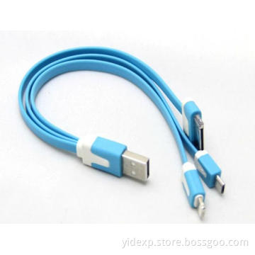 3 in 1 Noodle Cable for iPhone 5, iPhone 4/4s, Galaxy S4